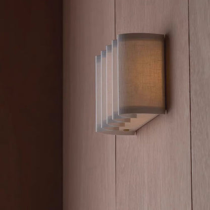 Modern Art Deco Rectangle Fabric LED Wall Sconce Lamp