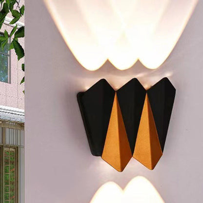 Simplicity Polygon Aluminum Waterproof LED Wall Sconce Lamp