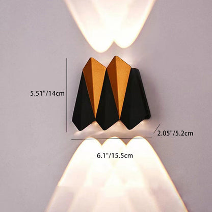 Simplicity Polygon Aluminum Waterproof LED Wall Sconce Lamp