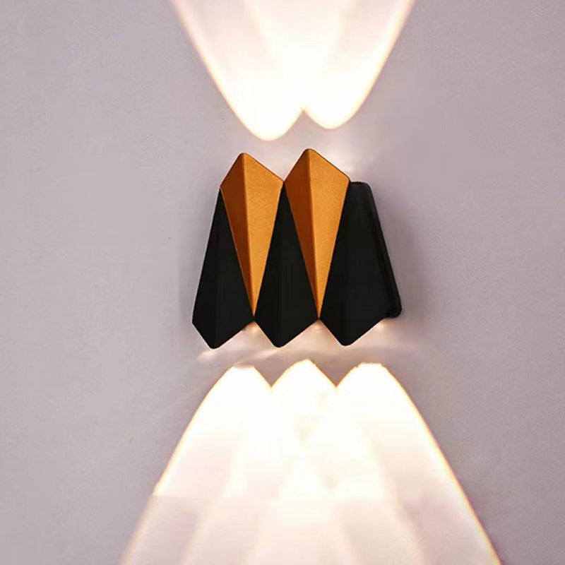 Simplicity Polygon Aluminum Waterproof LED Wall Sconce Lamp