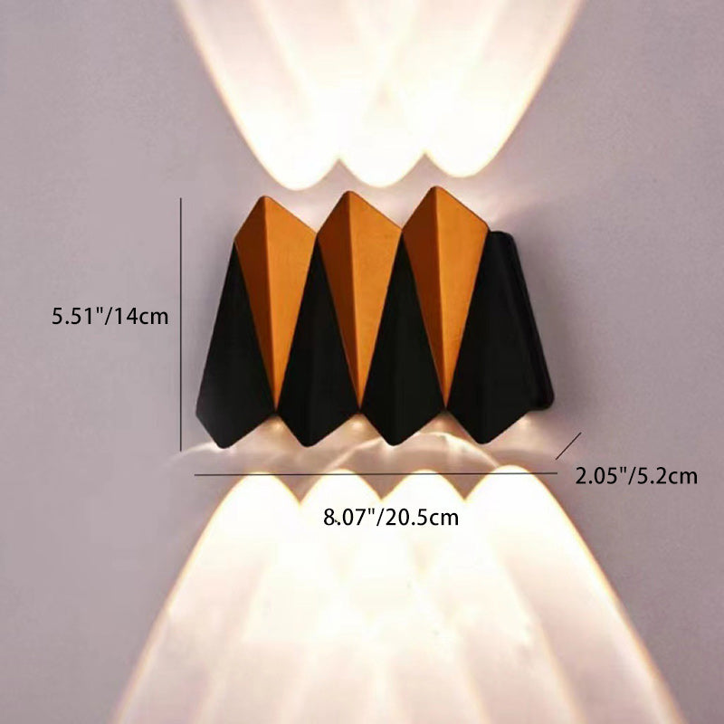 Simplicity Polygon Aluminum Waterproof LED Wall Sconce Lamp