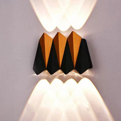 Simplicity Polygon Aluminum Waterproof LED Wall Sconce Lamp