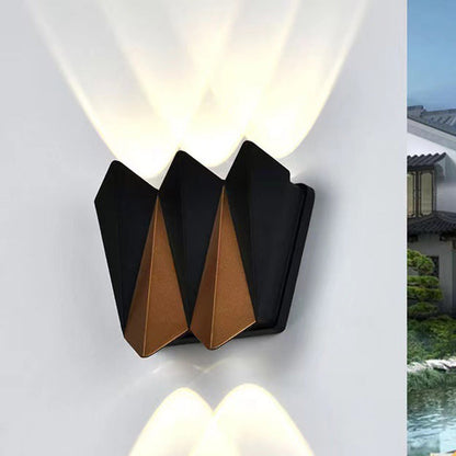 Simplicity Polygon Aluminum Waterproof LED Wall Sconce Lamp