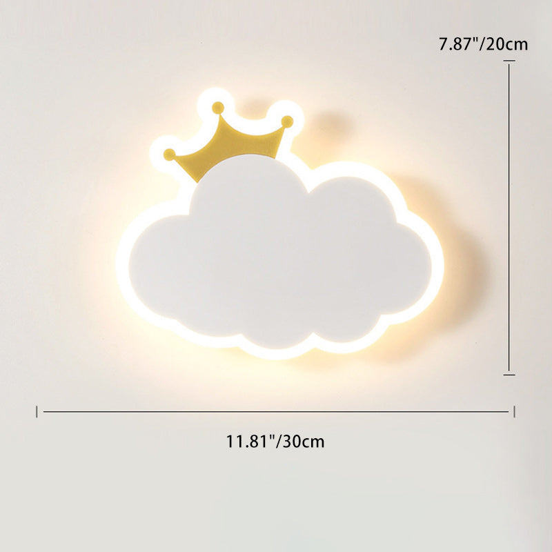 Modern Simplicity Clouds Acrylic Iron LED Wall Sconce Lamp