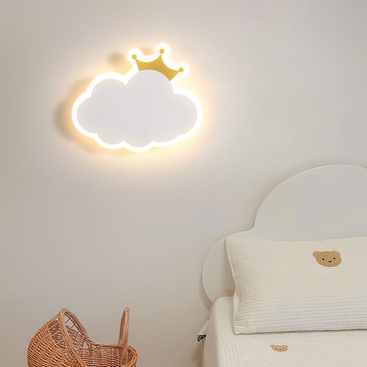 Modern Simplicity Clouds Acrylic Iron LED Wall Sconce Lamp