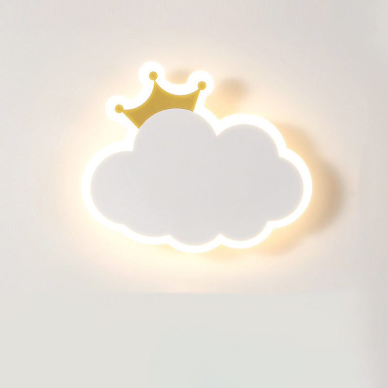 Modern Simplicity Clouds Acrylic Iron LED Wall Sconce Lamp