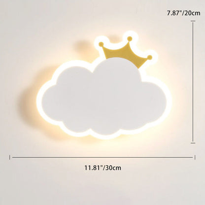 Modern Simplicity Clouds Acrylic Iron LED Wall Sconce Lamp