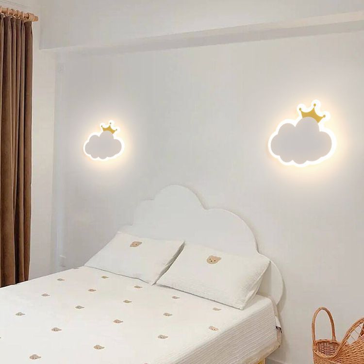 Modern Simplicity Clouds Acrylic Iron LED Wall Sconce Lamp