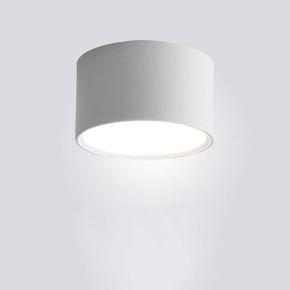 Modern Minimalist Cylinder Aluminum Acrylic LED Flush Mount Ceiling Light For Hallways
