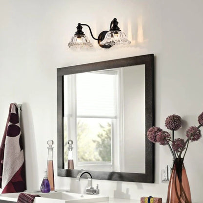 Nordic Petal Iron Glass 2 - Light Wall Sconce Lamp