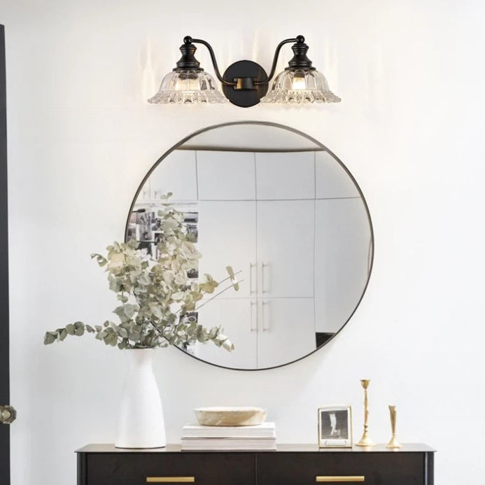 Nordic Petal Iron Glass 2 - Light Wall Sconce Lamp