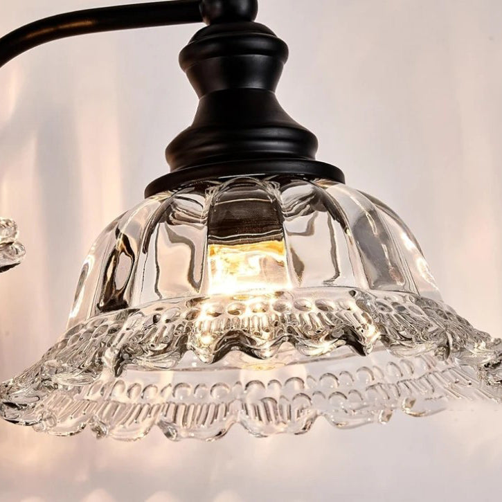 Nordic Petal Iron Glass 2 - Light Wall Sconce Lamp