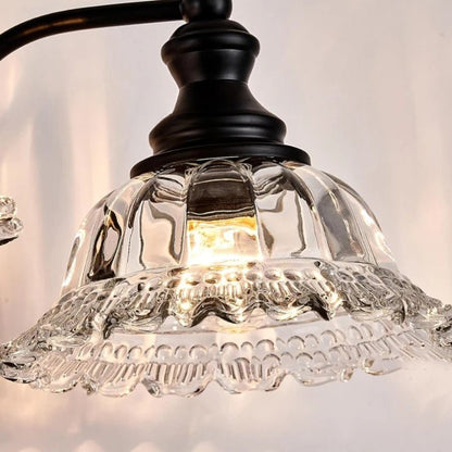 Nordic Petal Iron Glass 2 - Light Wall Sconce Lamp