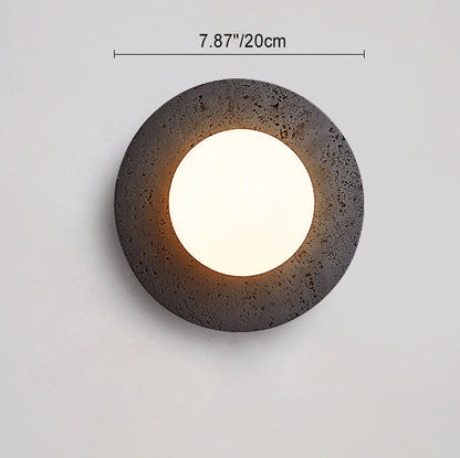 Deco Black Travertine Glass 1 - Light Wall Sconce Lamp