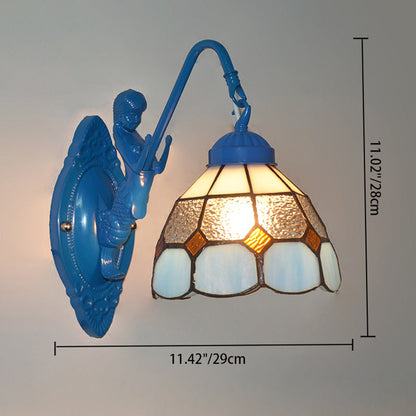 Tiffany Hardware Glass Pattern 1 - Light Wall Sconce Lamp