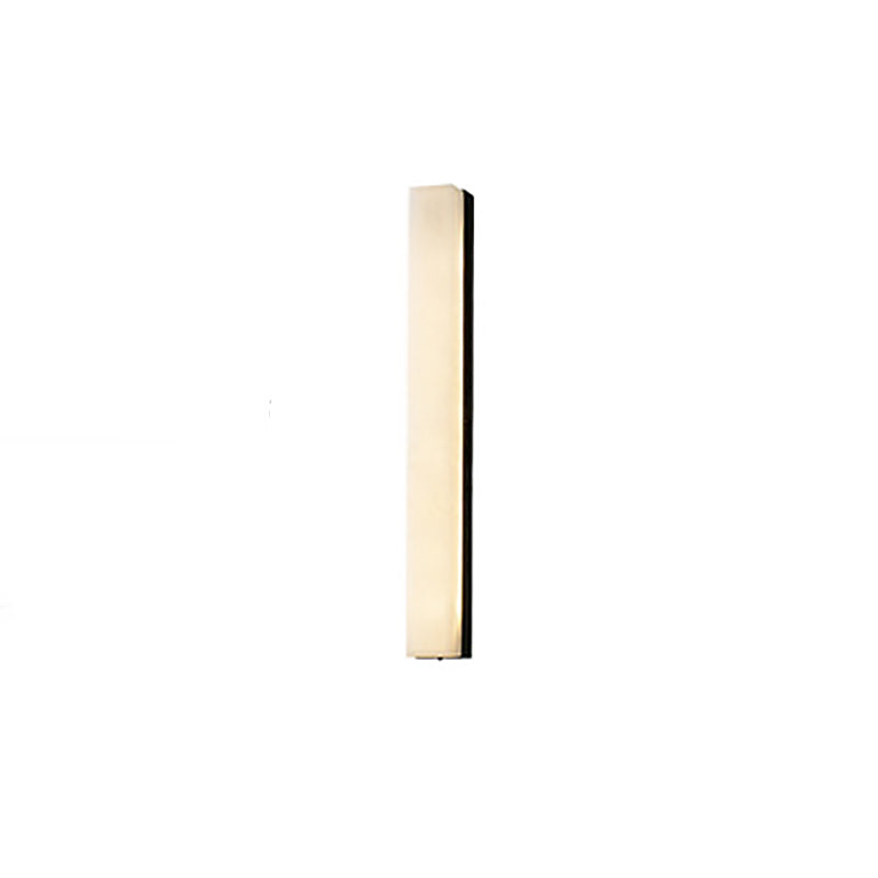 Chinese Long Strip Copper Marble LED Wall Sconce Lamp