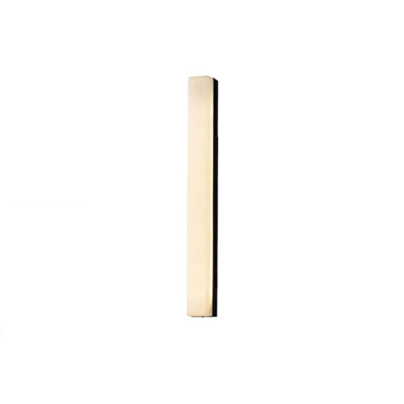Chinese Long Strip Copper Marble LED Wall Sconce Lamp