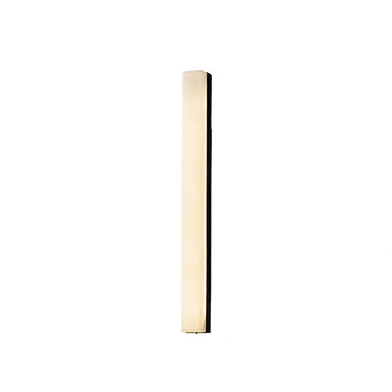 Chinese Long Strip Copper Marble LED Wall Sconce Lamp