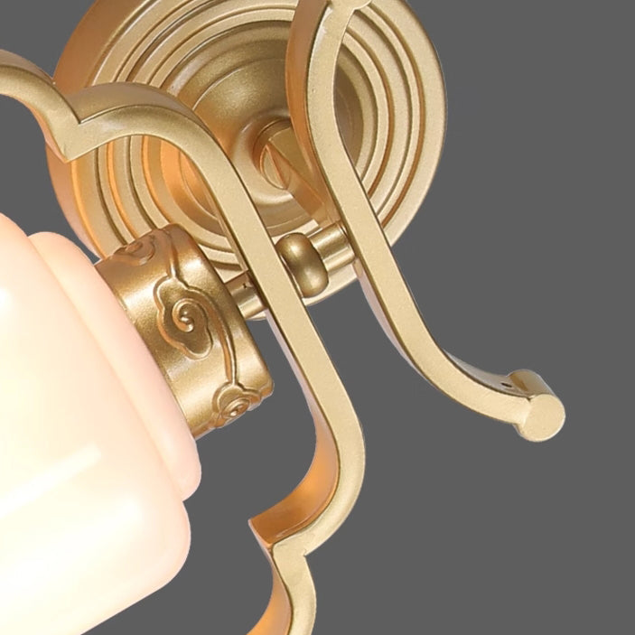 Chinese Deer Iron Hardware Glass 1 - Light Wall Sconce Lamp