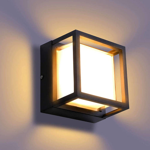 Simplicity Cube Aluminum Acrylic PVC LED Wall Sconce Lamp