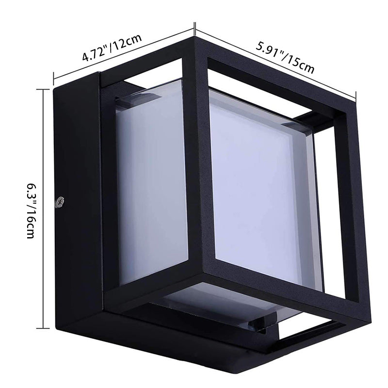 Simplicity Cube Aluminum Acrylic PVC LED Wall Sconce Lamp