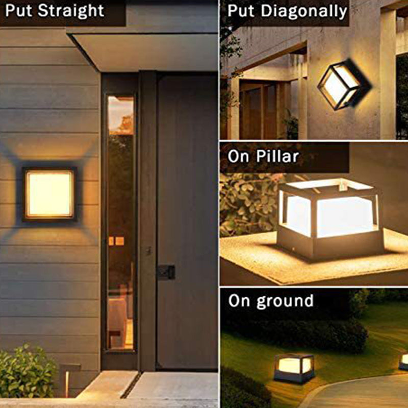 Simplicity Cube Aluminum Acrylic PVC LED Wall Sconce Lamp