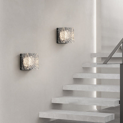 Deco Transparent Ripples Lampshade LED Wall Sconce Lamp