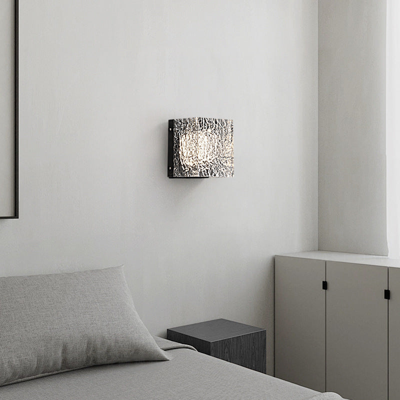 Deco Transparent Ripples Lampshade LED Wall Sconce Lamp