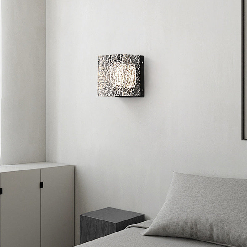 Deco Transparent Ripples Lampshade LED Wall Sconce Lamp
