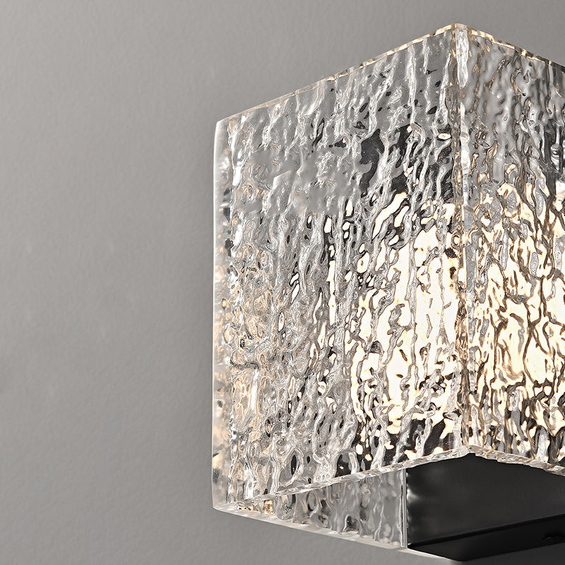 Deco Transparent Ripples Lampshade LED Wall Sconce Lamp