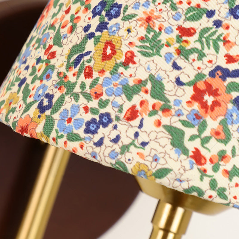 Flower PVC Fabric Lampshade 1- Light Wall Sconce Lamp