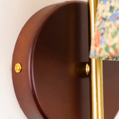 Flower PVC Fabric Lampshade 1- Light Wall Sconce Lamp