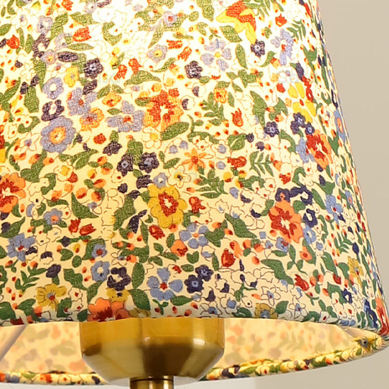 Flower PVC Fabric Lampshade 1- Light Wall Sconce Lamp