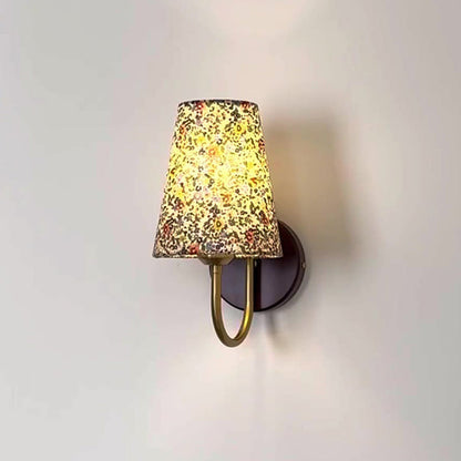 Flower PVC Fabric Lampshade 1- Light Wall Sconce Lamp