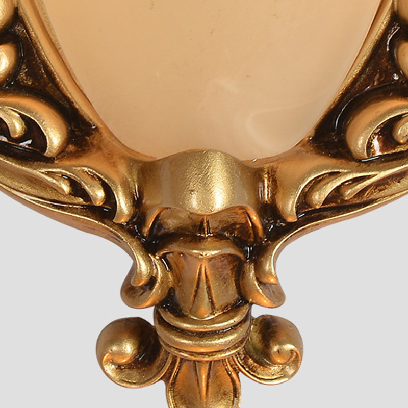 Resin Pattern Glass Lampshade 1 - Light Wall Sconce Lamp