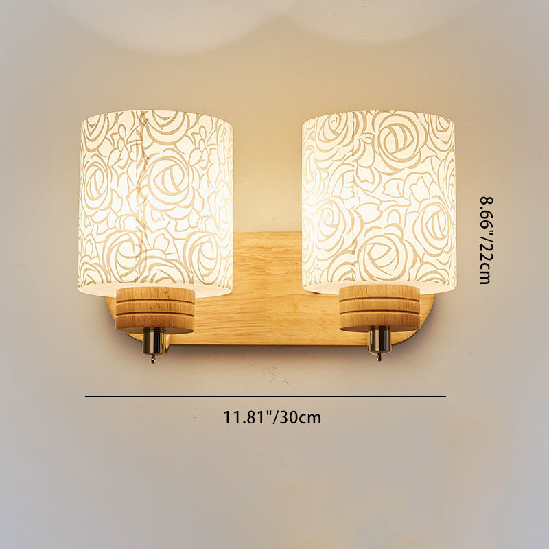 Simplicity Solid Wood 1/2 - Light Wall Sconce Lamp