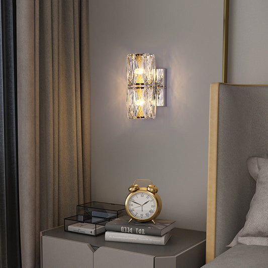 Cylinder Crystal Lampshade 2/4/6 - Light Wall Sconce Lamp