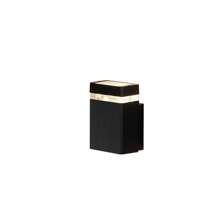 Simplicity Cube Aluminum Glass 2 - Light Wall Sconce Lamp