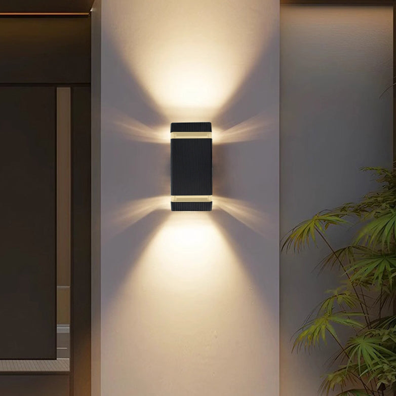 Simplicity Cube Aluminum Glass 2 - Light Wall Sconce Lamp