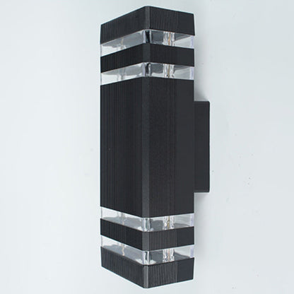 Simplicity Cube Aluminum Glass 2 - Light Wall Sconce Lamp