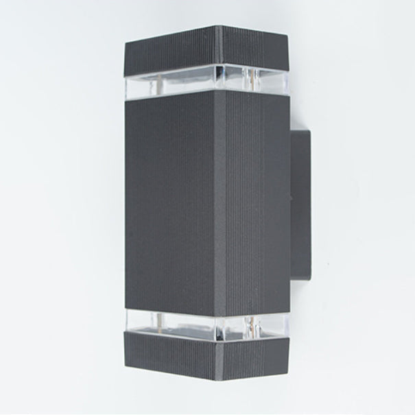 Simplicity Cube Aluminum Glass 2 - Light Wall Sconce Lamp