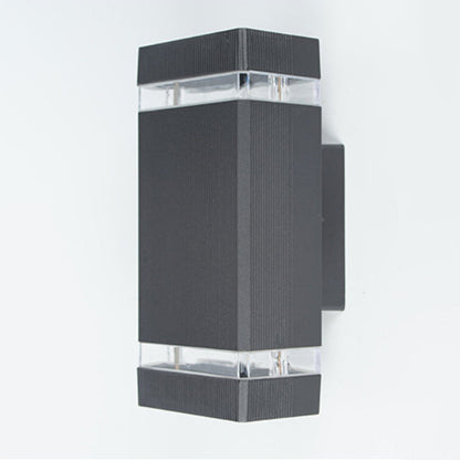 Simplicity Cube Aluminum Glass 2 - Light Wall Sconce Lamp