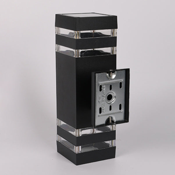 Simplicity Cube Aluminum Glass 2 - Light Wall Sconce Lamp