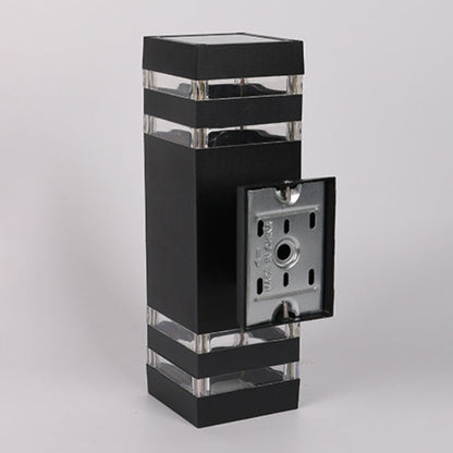 Simplicity Cube Aluminum Glass 2 - Light Wall Sconce Lamp
