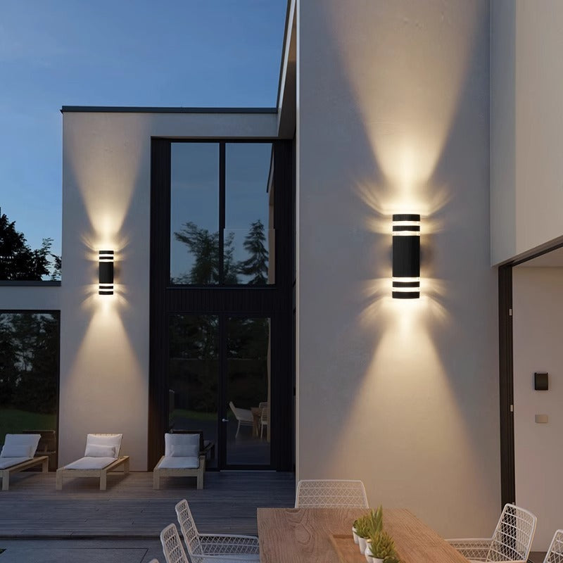 Simplicity Cube Aluminum Glass 2 - Light Wall Sconce Lamp