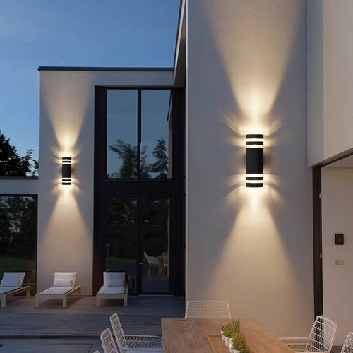 Simplicity Cube Aluminum Glass 2 - Light Wall Sconce Lamp