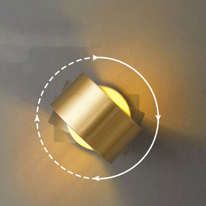 Round Full Copper Hardware 1 - Light Wall Sconce Lamp