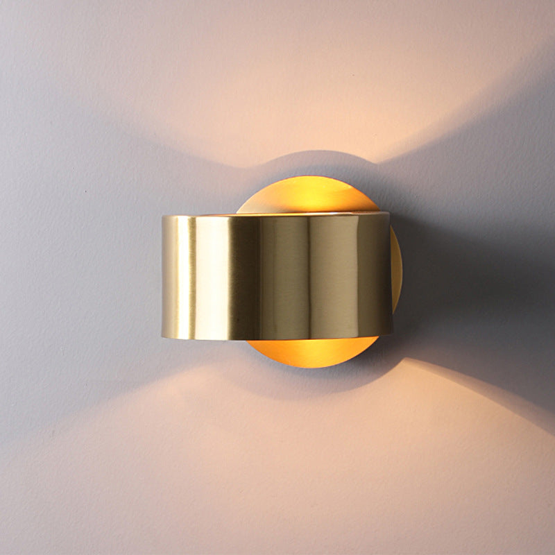 Round Full Copper Hardware 1 - Light Wall Sconce Lamp
