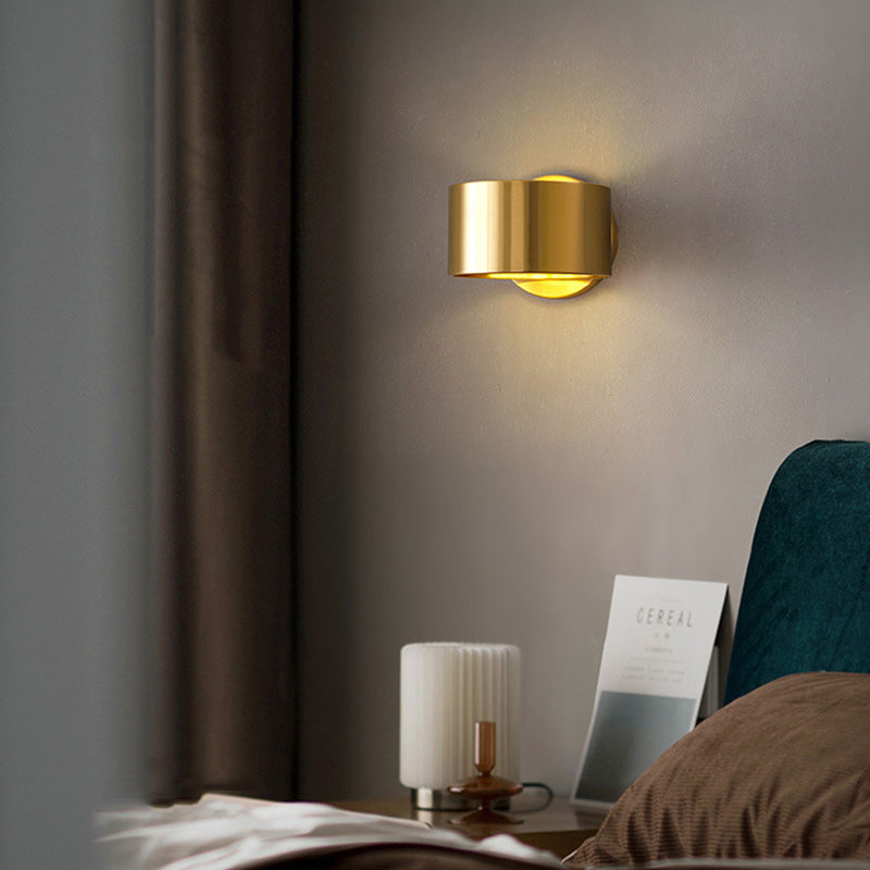 Round Full Copper Hardware 1 - Light Wall Sconce Lamp