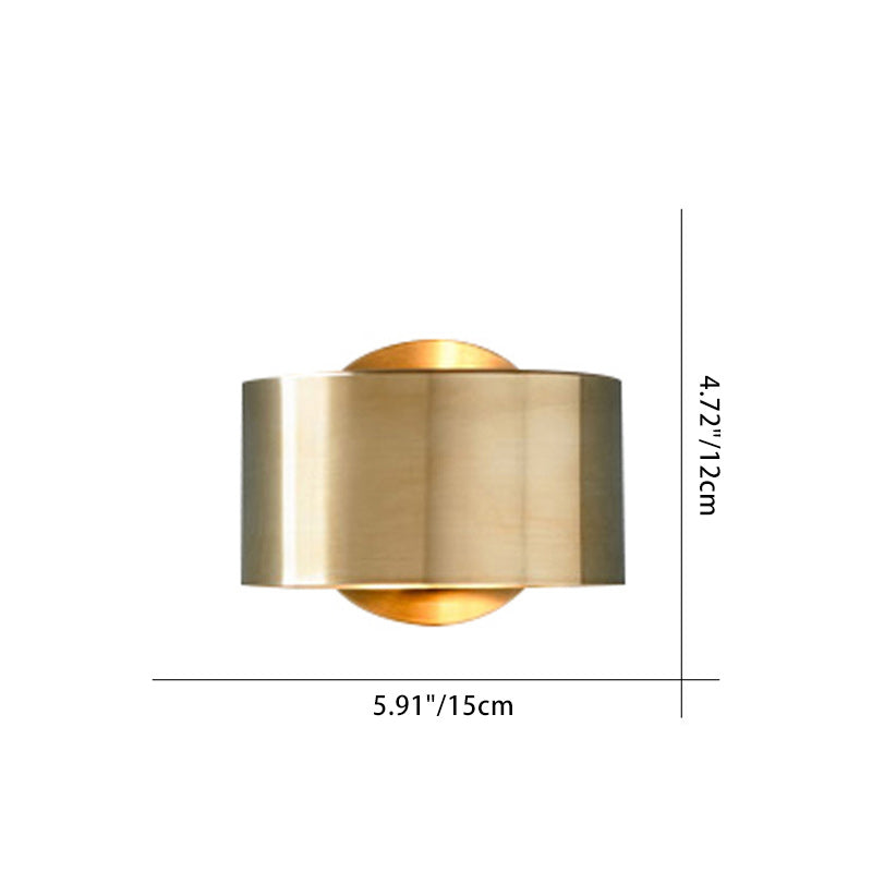 Round Full Copper Hardware 1 - Light Wall Sconce Lamp